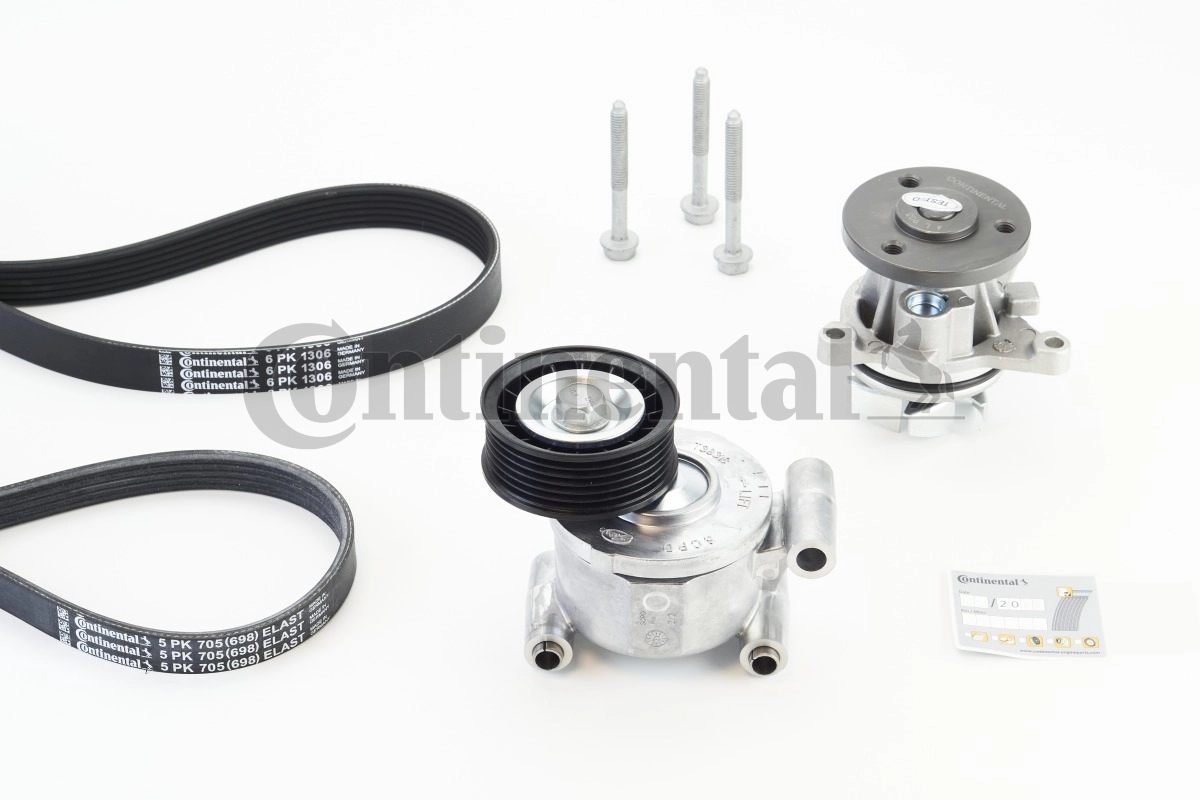 Water Pump + V-ribbed Belt Kit